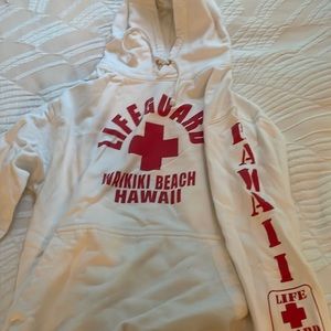 Hawaii lifeguard Hoodie in white